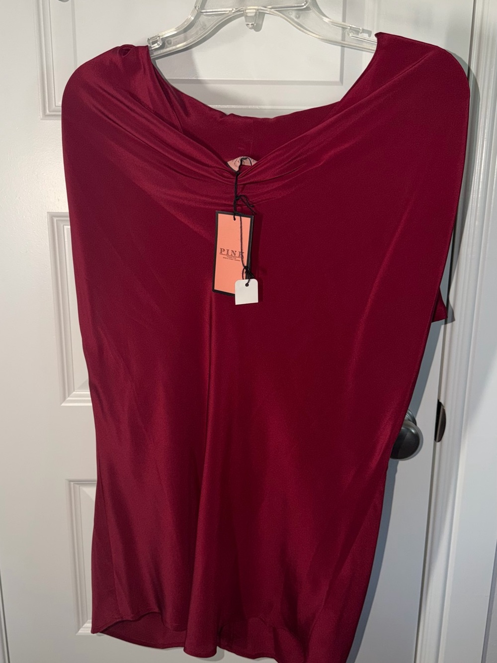 PINK Victoria's Secret Red Wine Dolman Sleeve Top